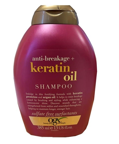 SHAMPOOING À L'HUILE DE KÉRATINE ANTI-CASSE OGX 