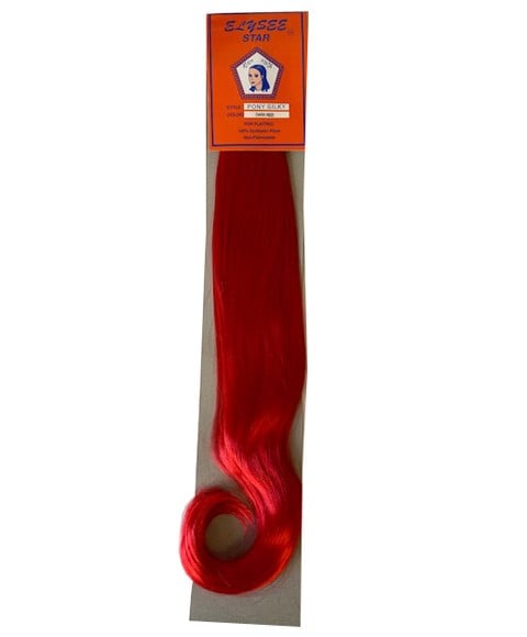 SILKY SYN PONY ROUGE FONCÉ