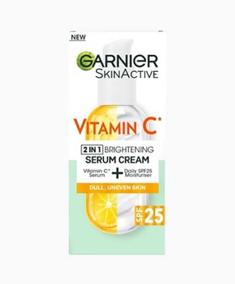 SKIN ACTIVE VITAMINE C 2 EN 1 SÉRUM ÉCLAIRCISSANT CRÈME SPF25