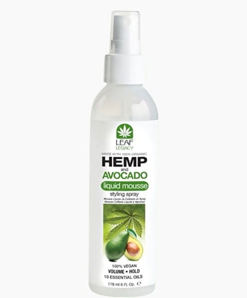 SPRAY COIFFANT À LA MOUSSE LIQUIDE DE CHANVRE ET D'AVOCAT LEAF LEGACY 