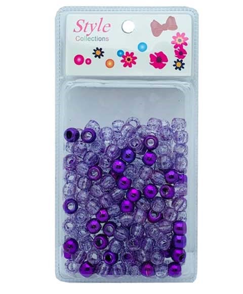 STYLE COLLECTION PERLES À CHEVEUX BD008 VIOLET
