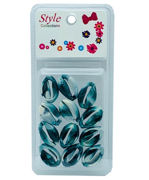 STYLE COLLECTION SHELL BEADS BD016 VERT FONCÉ 